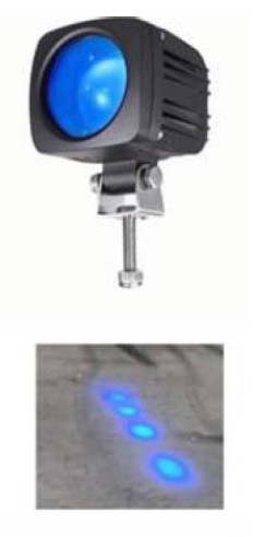 Faro bluespot 4 lampeggi 10-110V